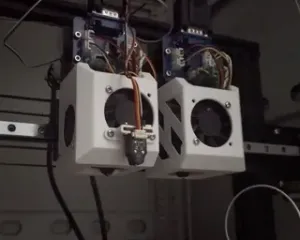 tenlog d3-pro extruder cover - dual side fan duct/shroud for stock fans + optional microprobe mount (hictop d3 hero / reayou idex tl-d3)