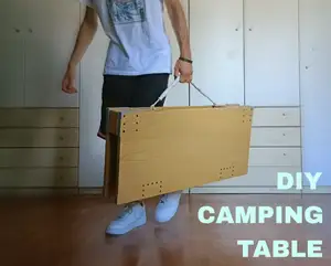 DIY camping table with 3D printed details