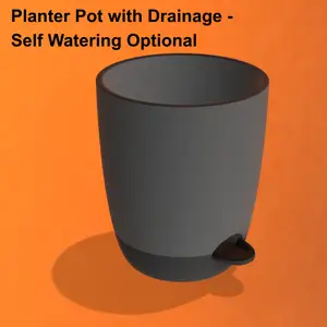 Planter/Flower Pot with Interlocking Drainage (Multiple Sizes) - Self Watering Optional