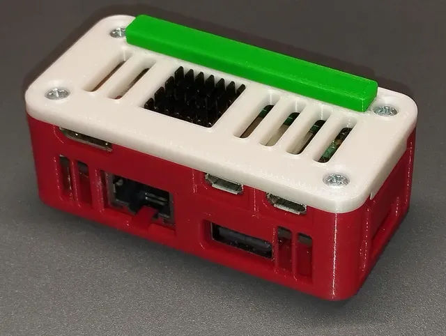 Raspberry Pi Zero 2W Case for Waveshare Ethernet / USB Hub HAT (20416) – Ventilated, Full Port Access — Image 3 of 4