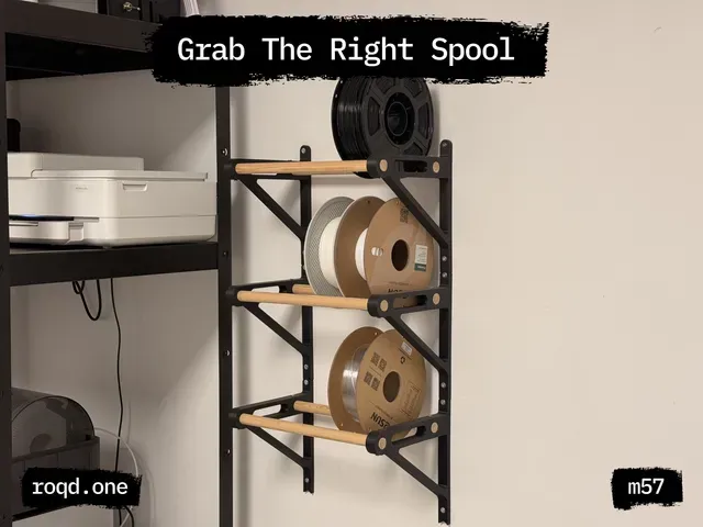 Wall-Mounted Dual-Rail Filament Spool Rack — Фото 2 из 3