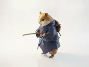 Samurai Mouse Warrior Figurine Animals 3D Printable