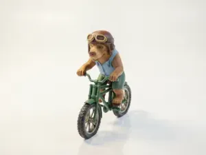 Dog Pilot Motorcycle Figurine Animal 3D Printable