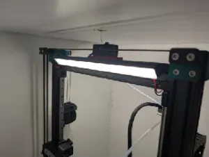 Voron Matchstick, Daylight (XXL) on a Stick LED Mount Tray With Snap-On Diffuser (Alchemy3d version)