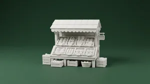 Miniature Farmers Market Food Stall