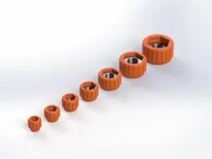 Knurled Nut M3–M12 with Hex Nut Insert