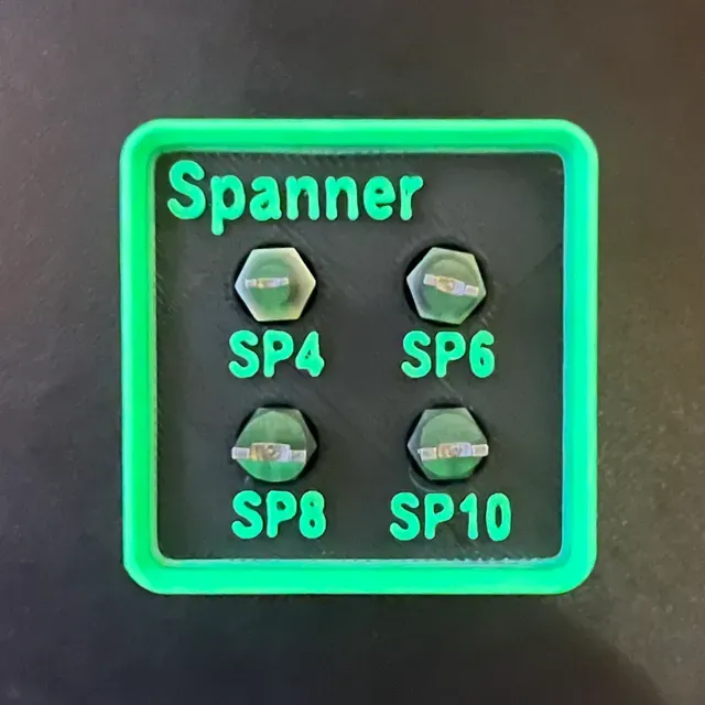 Gridfinity Warrior Security Bit Spanner Holder (Harbor Freight 68459)