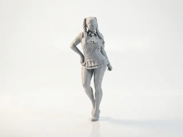 Ponytail Schoolgirl Figurine Female 3D Printable — Фото 3 из 5