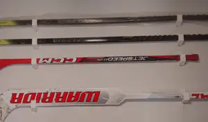 Hockey Stick Wall Rack Hooks - Multiple Sizes - No Screws