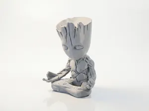 Meditating Groot Figurine Marvel 3D Printable