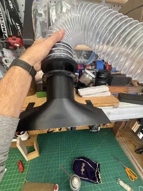 Workbench Fume Hood – 3D Printable Vent Hood with Tubing Connections (PETG) — Фото 2 из 4