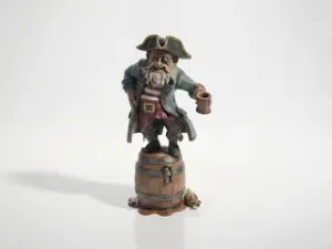 Barrel Pirate Figurine Fantasy 3D Printable