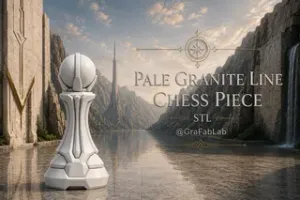 Pale Granite Line "Pawn" - chess piece