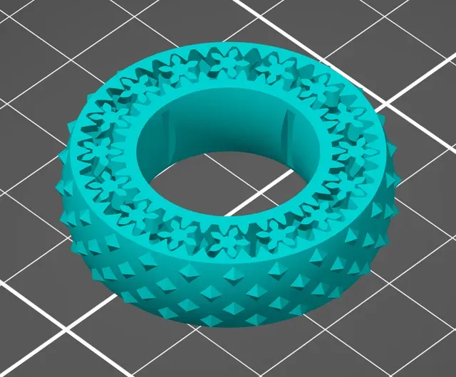 Fidget Gear Ring V3 – Triple Herringbone Planetary Gear - Anti Stress Ring - 51 Different Sizes