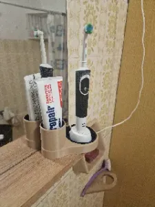 Oral-B Toothbrush Holder with Toothpaste Compartment