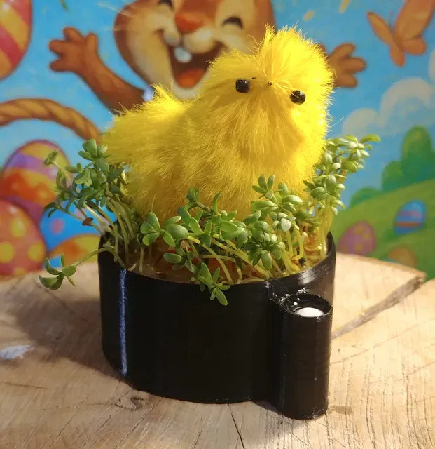 Flowerpot with water level indicator.