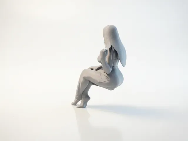 Seated Lady Figurine Female Portrait 3D Printable — Фото 5 из 5
