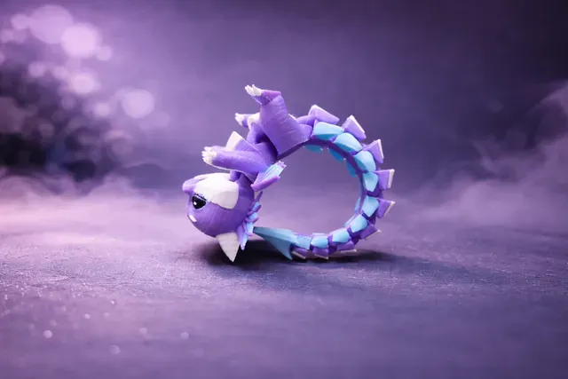 Cute Flexi Baby Dragon Toy / Keychain — Фото 3 из 9