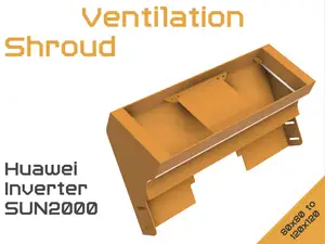 Huawei Inverter SUN2000 Fanduct - Up To 3x 120 mm Fans - Parametric (Remix)