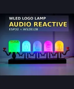 WLED Logo Audio Reactive LED Lamp (ESP32 + WS2812B)