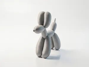 Balloon Dog Sculpture Animal Figurine 3D Printable