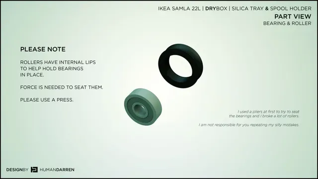 IKEA Samla 22L | Drybox | Silica tray and spool holder. — Image 4 of 7