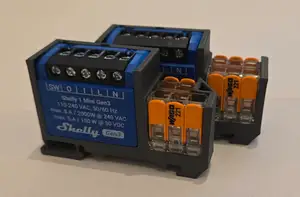 Shelly 1 mini Gen3 / 1PM mini / Plus PM mini DIN rail mount with wago 221