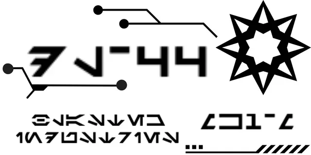 DL-44 Blaster Prop Display Sign (Aurebesh Custom Plaque) — Фото 6 из 6