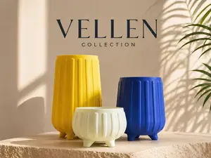 Vellen Planter Collection – Modern Ribbed Pots (3 Sizes)