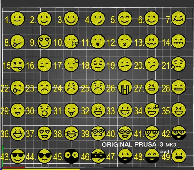 50 Emoji Shopping Cart Coin Keychains | Dual-Color Printable | No MMU or AMS Required | STL Files for 3D Printing — Фото 3 из 6