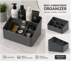 Multi-Compartment Bathroom Organizer