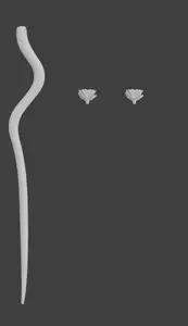 A hairpin with flowers