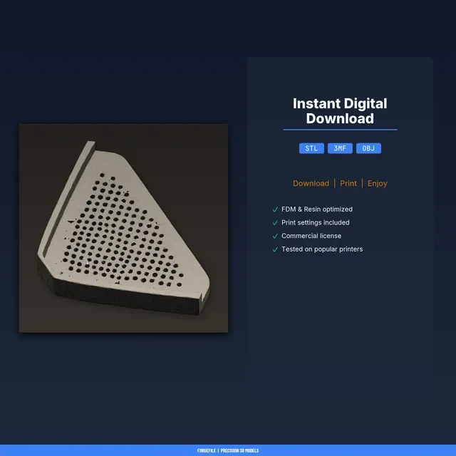Corner Shower Caddy Shelf, Triangular Shape, Drainage Holes, - 3D Printable STL File — Фото 2 из 10