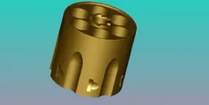 Trommel Perle-Stopper / Cord stopper / Kordelstopper H28mm d6mm