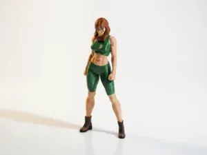 Gym Girl Athletic Female Figurine 3D Printable
