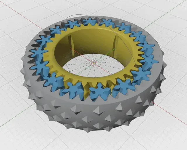 Fidget Gear Ring V3 – Triple Herringbone Planetary Gear - Anti Stress Ring - 51 Different Sizes — Фото 6 из 6