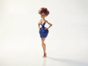 Curvy Lady Figurine Female Figure 3D Printable