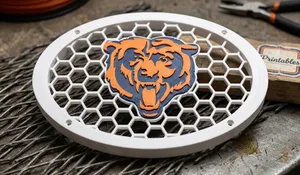 Chicago Bears 6x9 Speaker Grill Cover (Honeycomb Mesh)