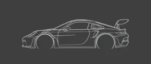 Wall-mounted Porsche 992 GT3 RS