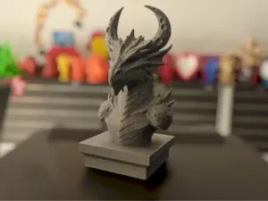 Moon Dragon Bust