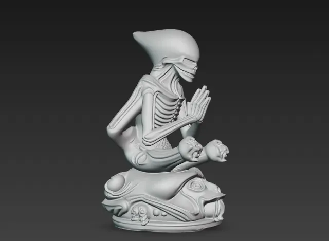 Alien Chess Set - Horror Biomechanical Xenomorph Chess Pieces — Фото 9 из 40