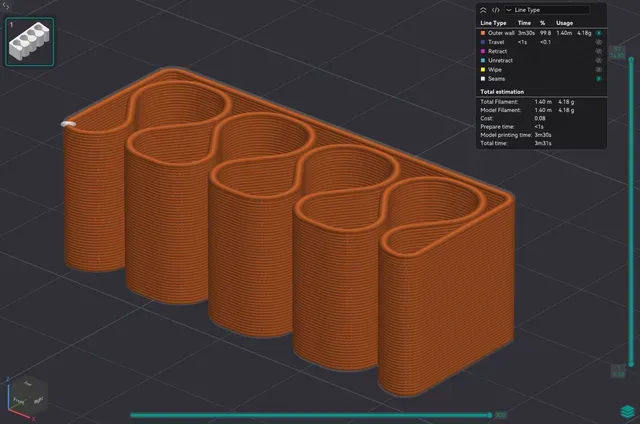 Parametric Universal Cable Holder (Vase Mode, Fast Print) — Фото 3 из 5