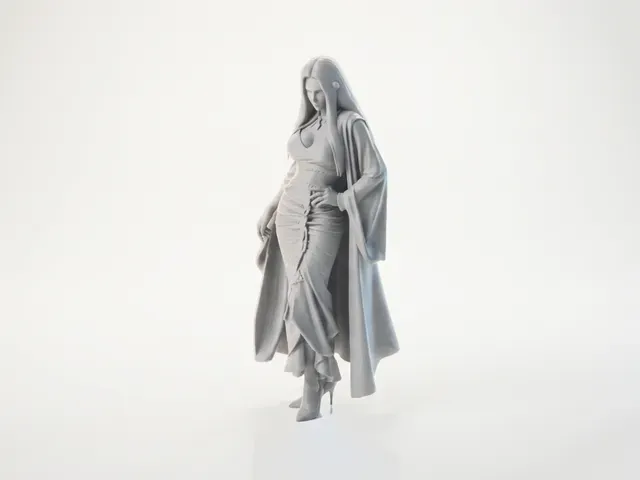 Elegant Hooded Figure Female Statue 3D Printable — Фото 2 из 5