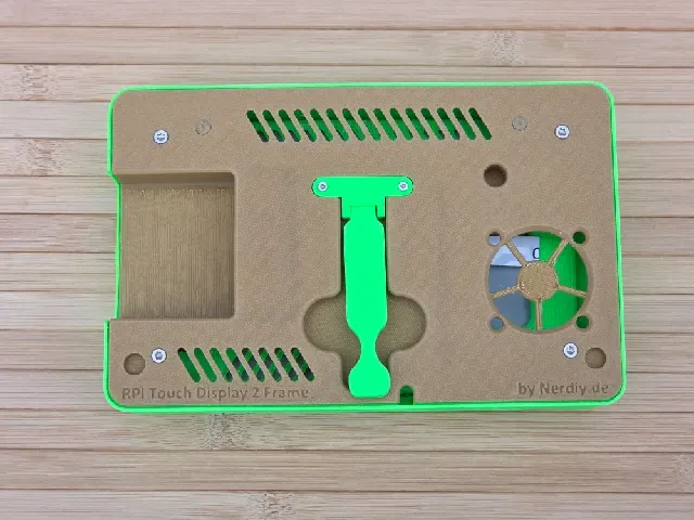 Raspberry Pi 7" Touch Display 2 Frame for RaspberryPi 4 - Horizontal - incl. Cutout - by Nerdiy.de — Фото 11 из 13