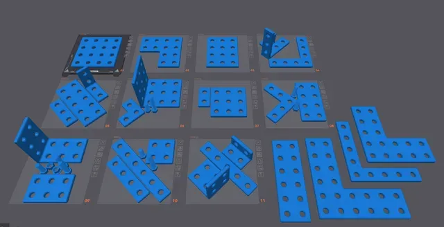 Modular 3D Printable Construction Set for Kids