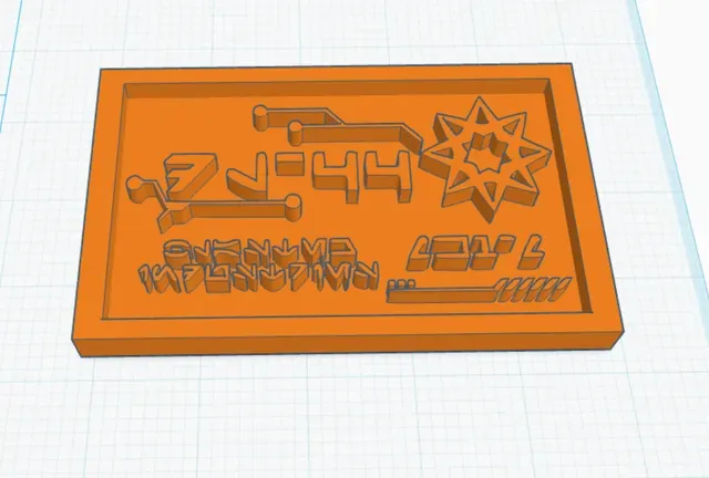 DL-44 Blaster Prop Display Sign (Aurebesh Custom Plaque) — Фото 3 из 6