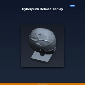 Cyberpunk Helmet Display - 3D Printable STL File
