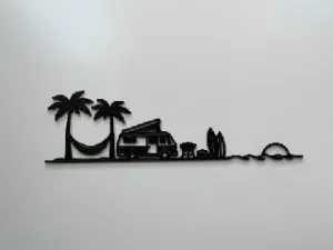 Beach Camping Wall Art #1