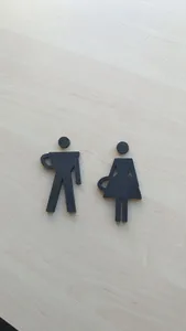 Male and Female Coffee Toilet WC Signs for Cafe