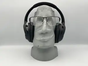Moai Headphone & Glasses Stand || Easter Island Head || Novelty Headphone Stand || Tech Display